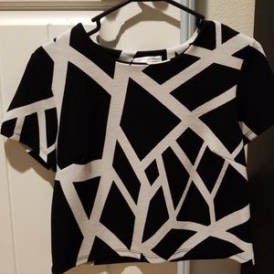Black and white crop top